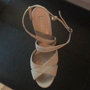 PURA LOPEZ TAN SUEDE  WEDGES